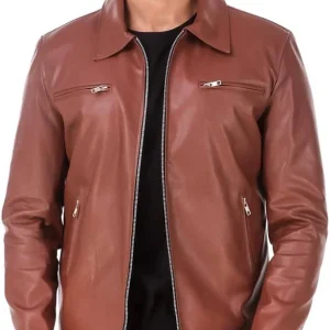 Leather Retail Men's Solid Biker Jacket